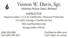 Firearms Safety Instructor