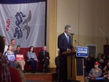 Barack Obama Speaking at Scottish Rite Temple in Des Moines Iowa