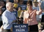 Republican Presidential Candidate Senator John McCain with Vice Presidential Candidate Governor Sarah Palin