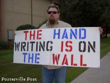 Have you seen the HAND WRITING ON THE WALL ???