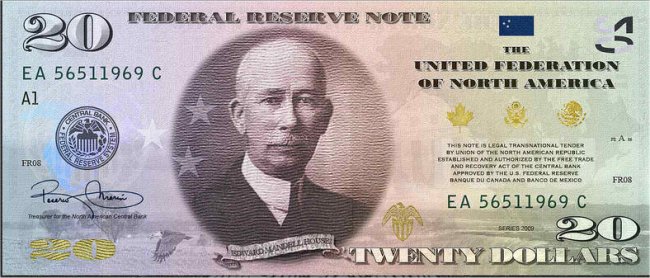 US Federal Reserve's United Federation of North America Note ready for circulation