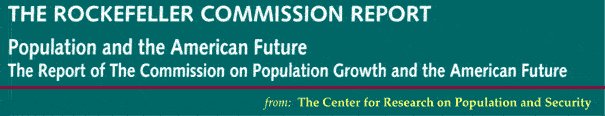 Population and the American Future : The Report of The Commission on Population Growth and the American Future